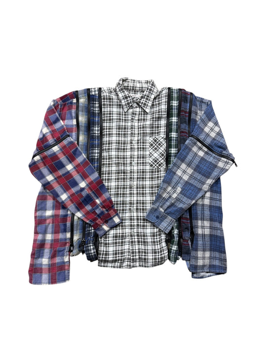 Needles Rebuilt Zip Up Flannel Sz XL