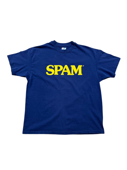 Vtg Spam Promo Tee Navy Sz XL