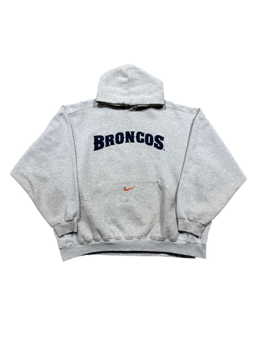 00s Nike Broncos Pocket Swoosh Hoodie Sz L