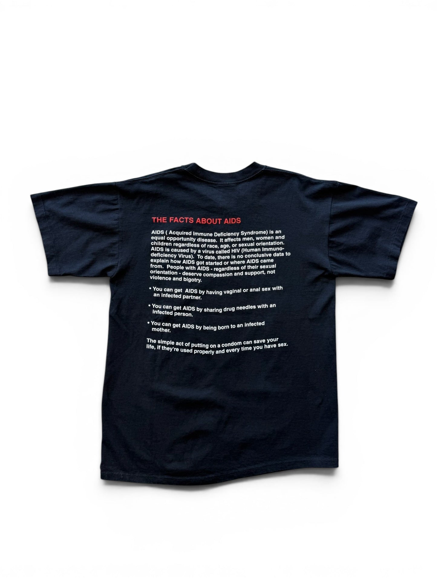 (L) Vintage 1992 5440 Facts About Aids Band T-Shirt