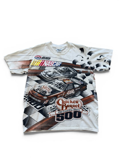 (M) Vintage 2000 NASCAR Cracker Barrel AOP T-Shirt