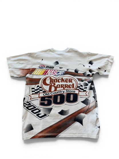 (M) Vintage 2000 NASCAR Cracker Barrel AOP T-Shirt