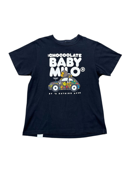 (S) Baby Milo Chocolate Baby Tee Black