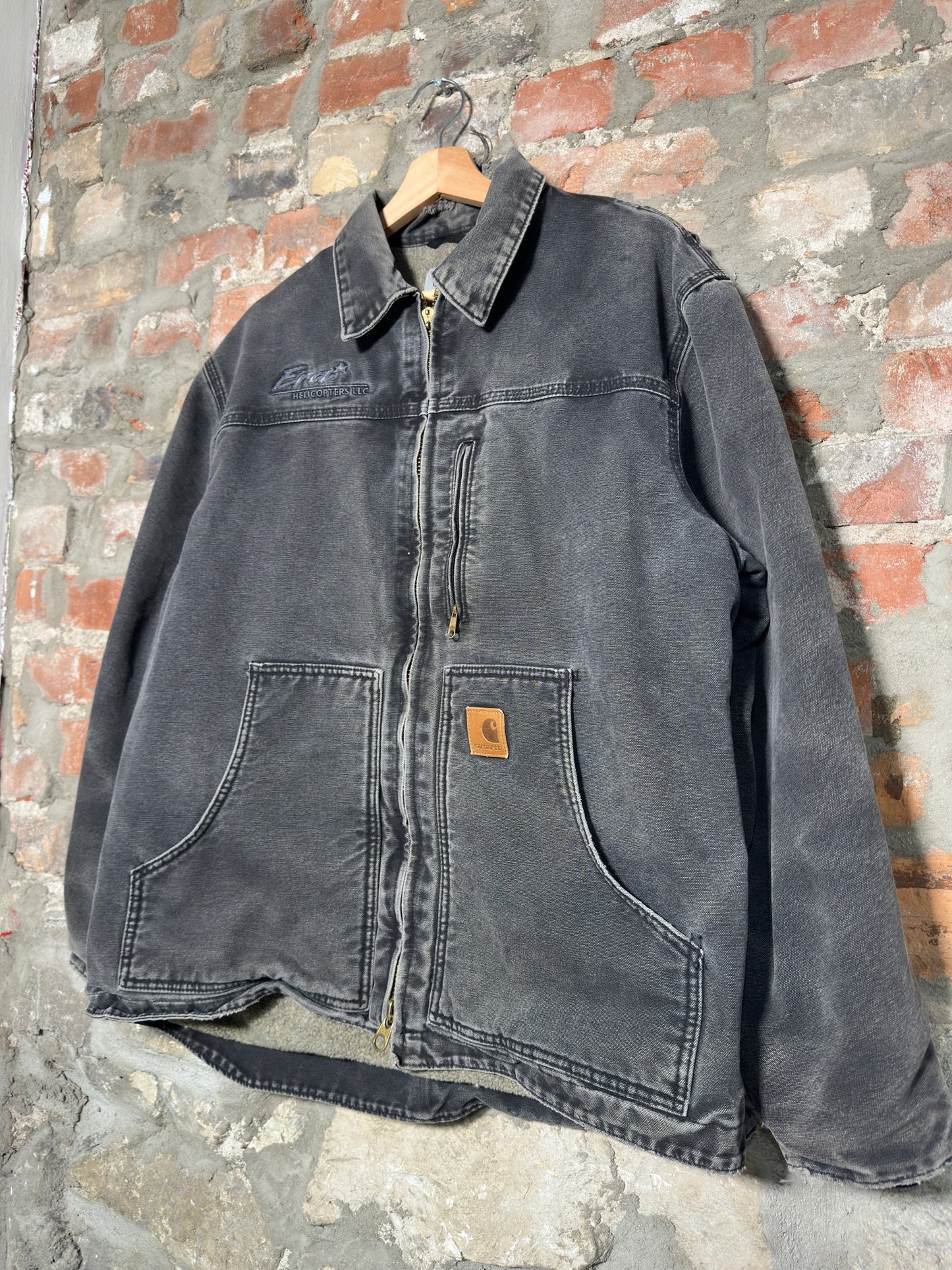 90s Carhartt Faded Barn Jacket Black Sz L