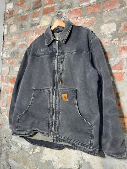90s Carhartt Faded Barn Jacket Black Sz L