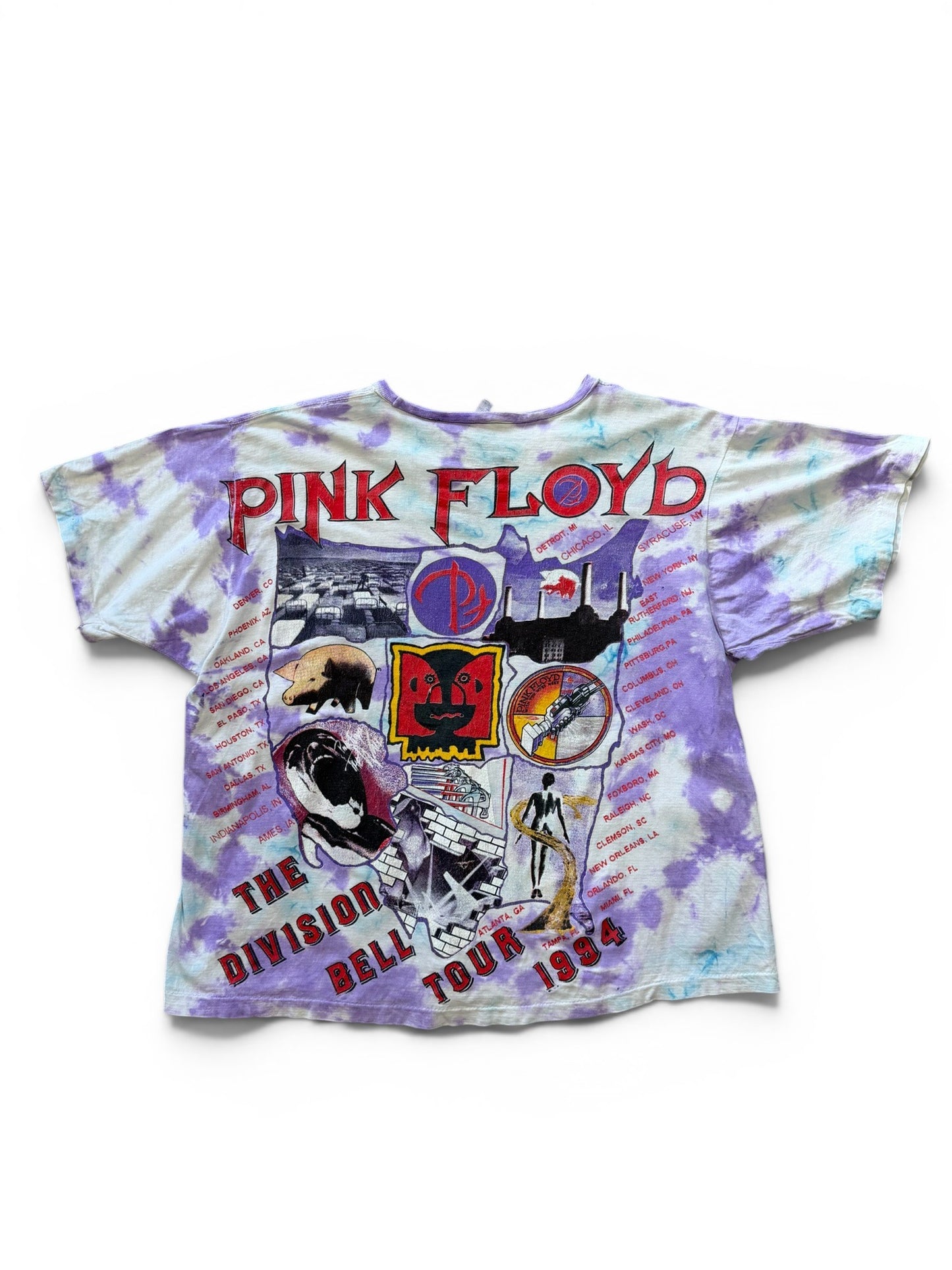 (XL) Vintage 1994 Pink Floyd Division Bell Parking Lot Boot T-shirt
