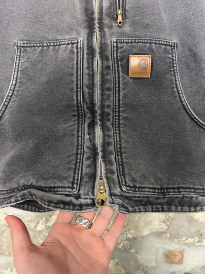 90s Carhartt Faded Barn Jacket Black Sz L