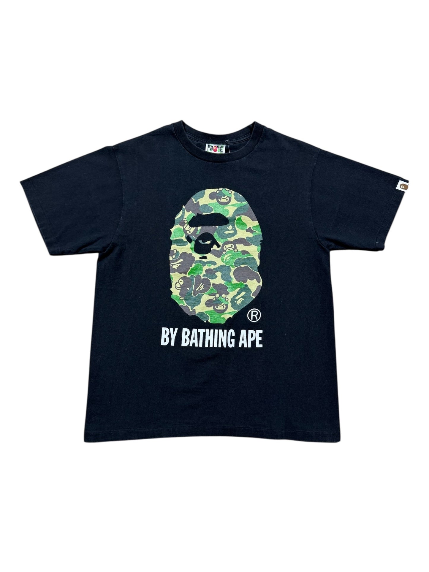 Bape Green Camo Ape Tee Black Sz M