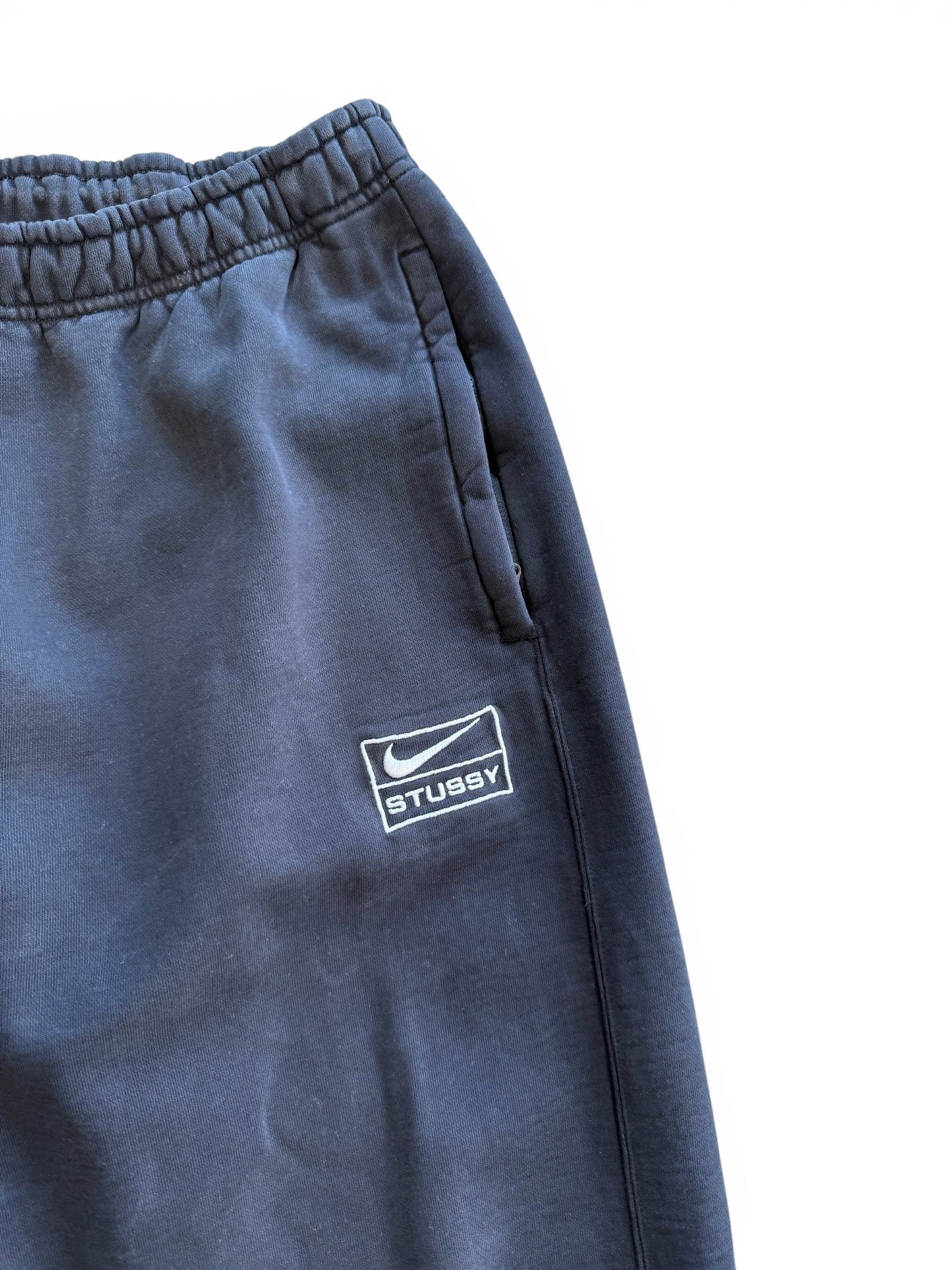 (L) Nike x Stussy Oversized Washed Black Sweatpants