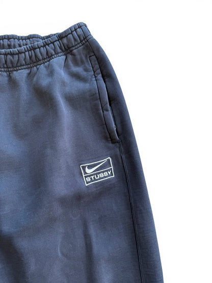(L) Nike x Stussy Oversized Washed Black Sweatpants