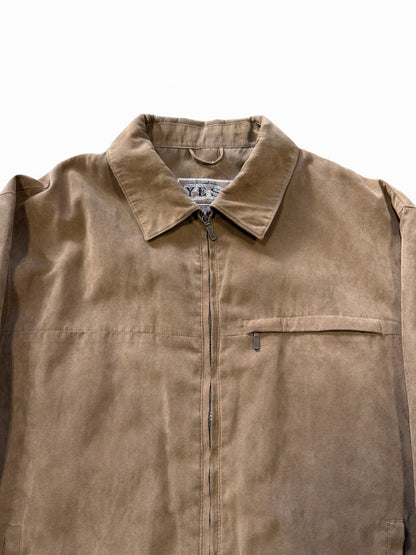 (M) Vintage Yes Brand Sued Leather Jacket