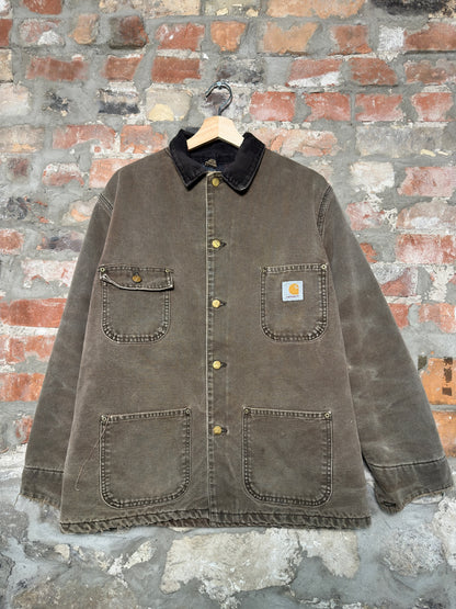 90s Carhartt Chore Jacket Brown Sz XL