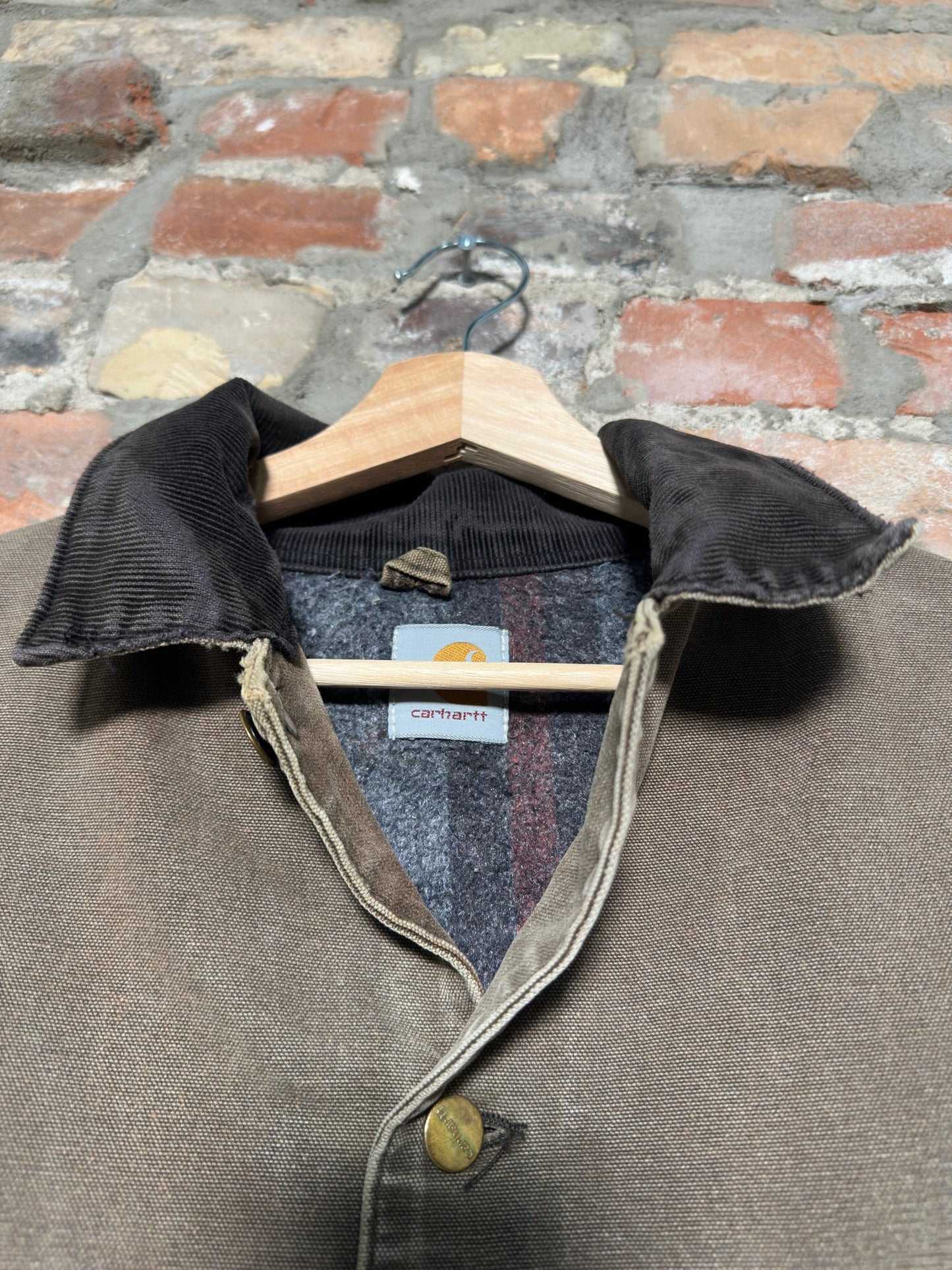 90s Carhartt Chore Jacket Brown Sz XL