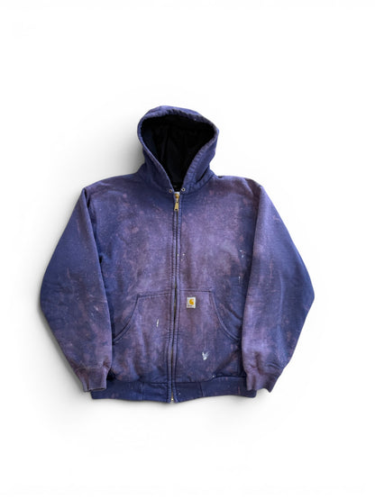 (L) Vintage 2000s Carhartt Bleach Stained Zip-Up Hoodie