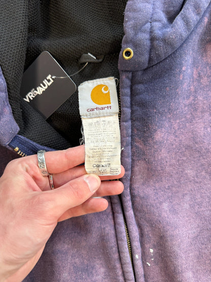 (L) Vintage 2000s Carhartt Bleach Stained Zip-Up Hoodie