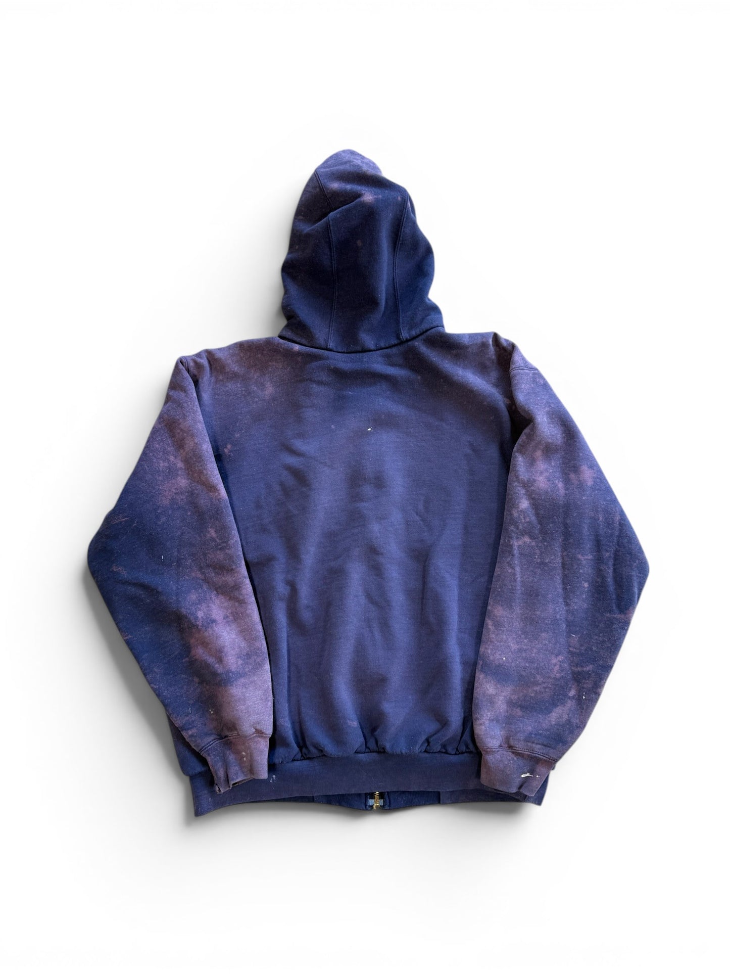 (L) Vintage 2000s Carhartt Bleach Stained Zip-Up Hoodie