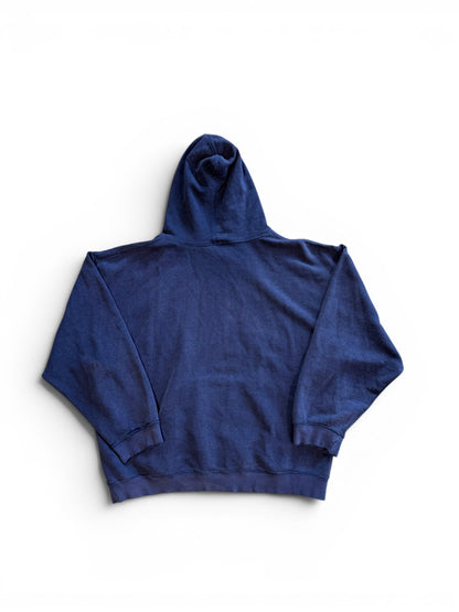 (XL) Vintage 90s Notre Dame Distressed Navy Hoodie