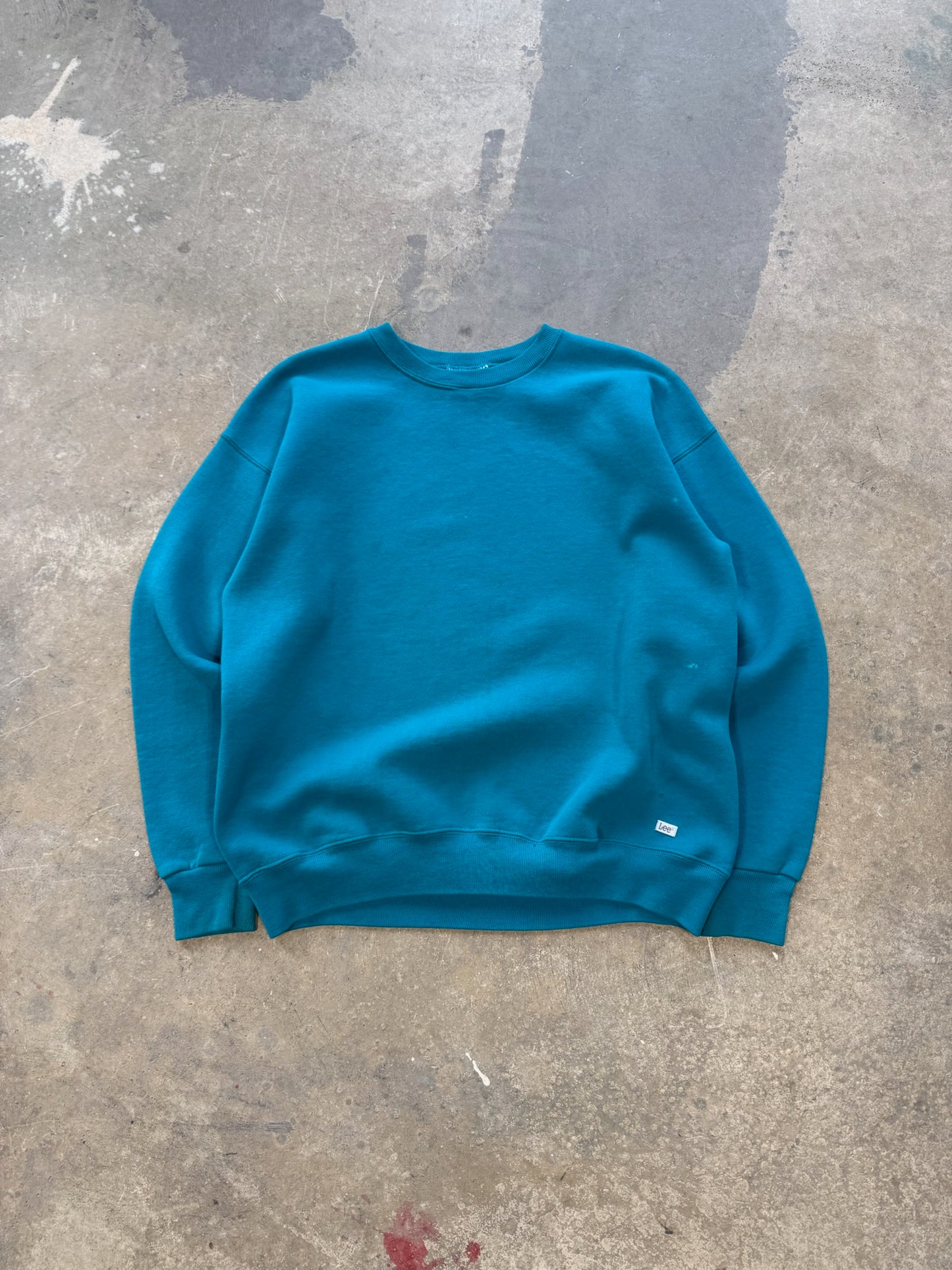 (XL) Vtg Lee Heavyweight Teal Blank Crewneck