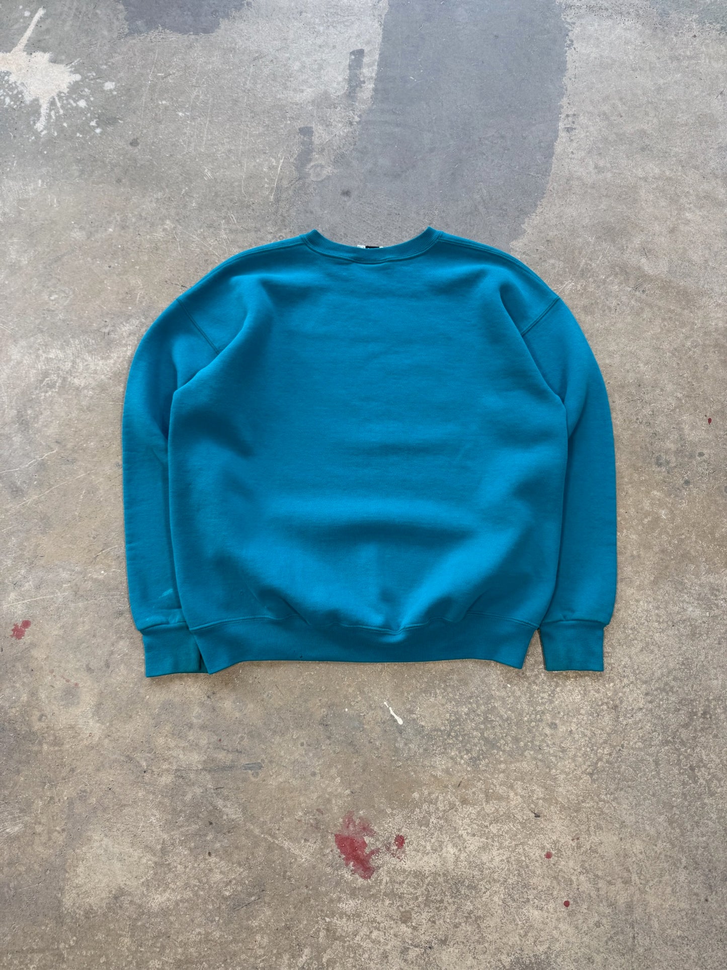 (XL) Vtg Lee Heavyweight Teal Blank Crewneck
