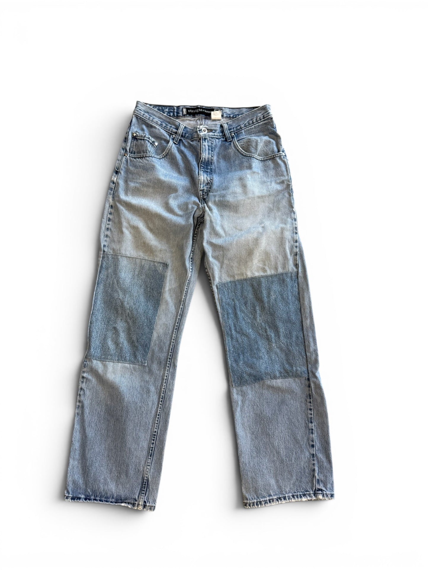 (33W) Vintage 90s Levi's Silvertab Straight & Loose Patched Knee Jeans