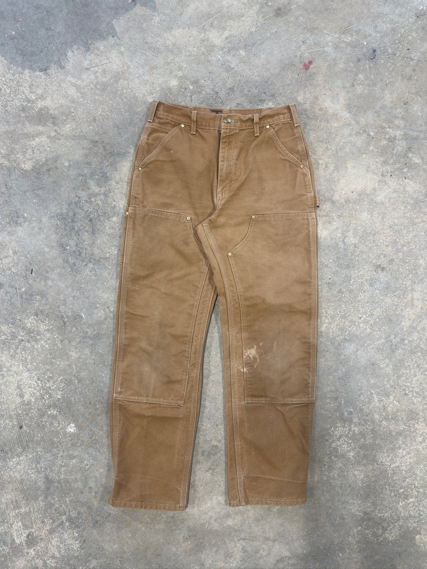 Vtg Carhartt Tan Double Knees Sz 32x32