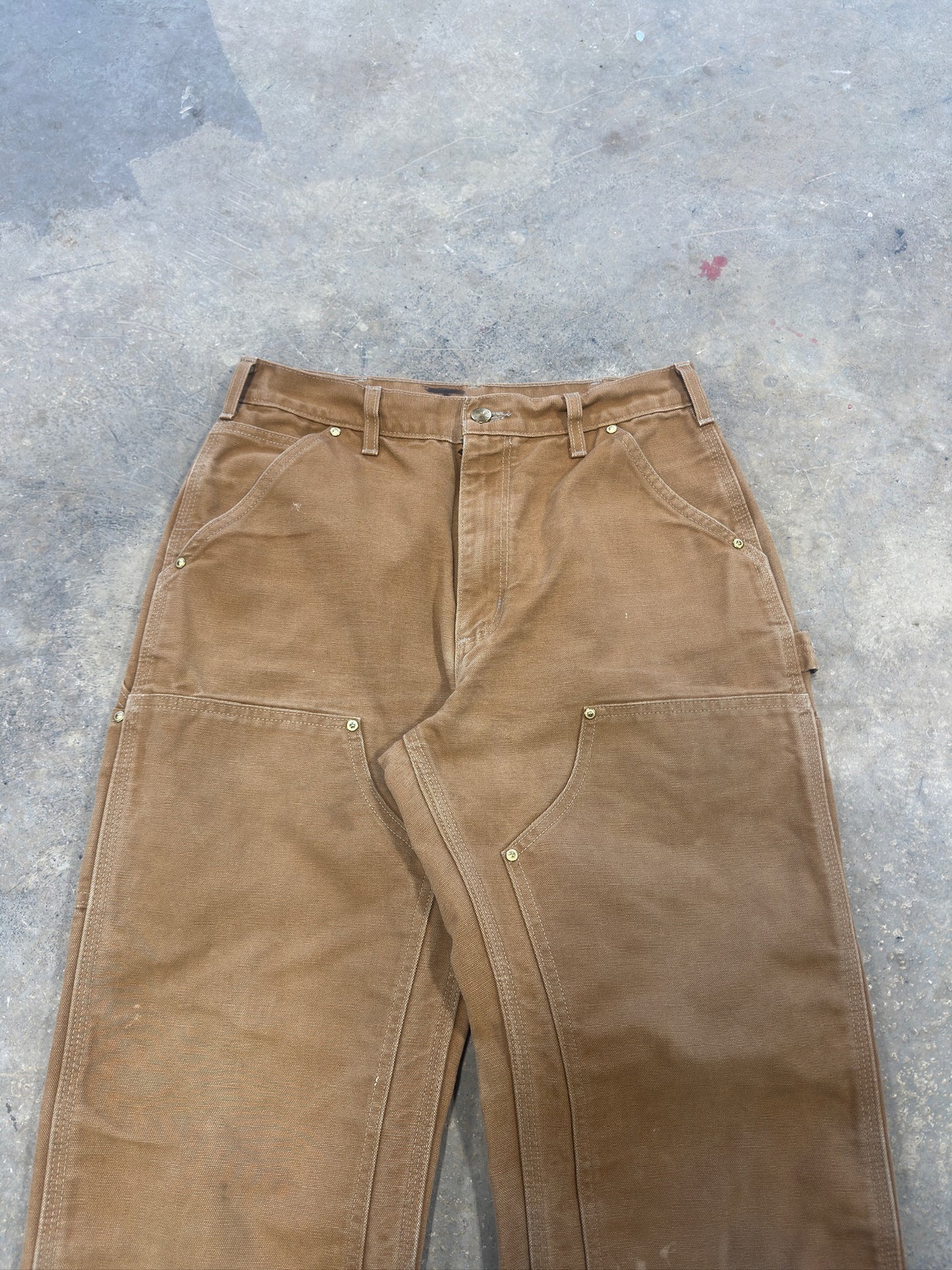 Vtg Carhartt Tan Double Knees Sz 32x32