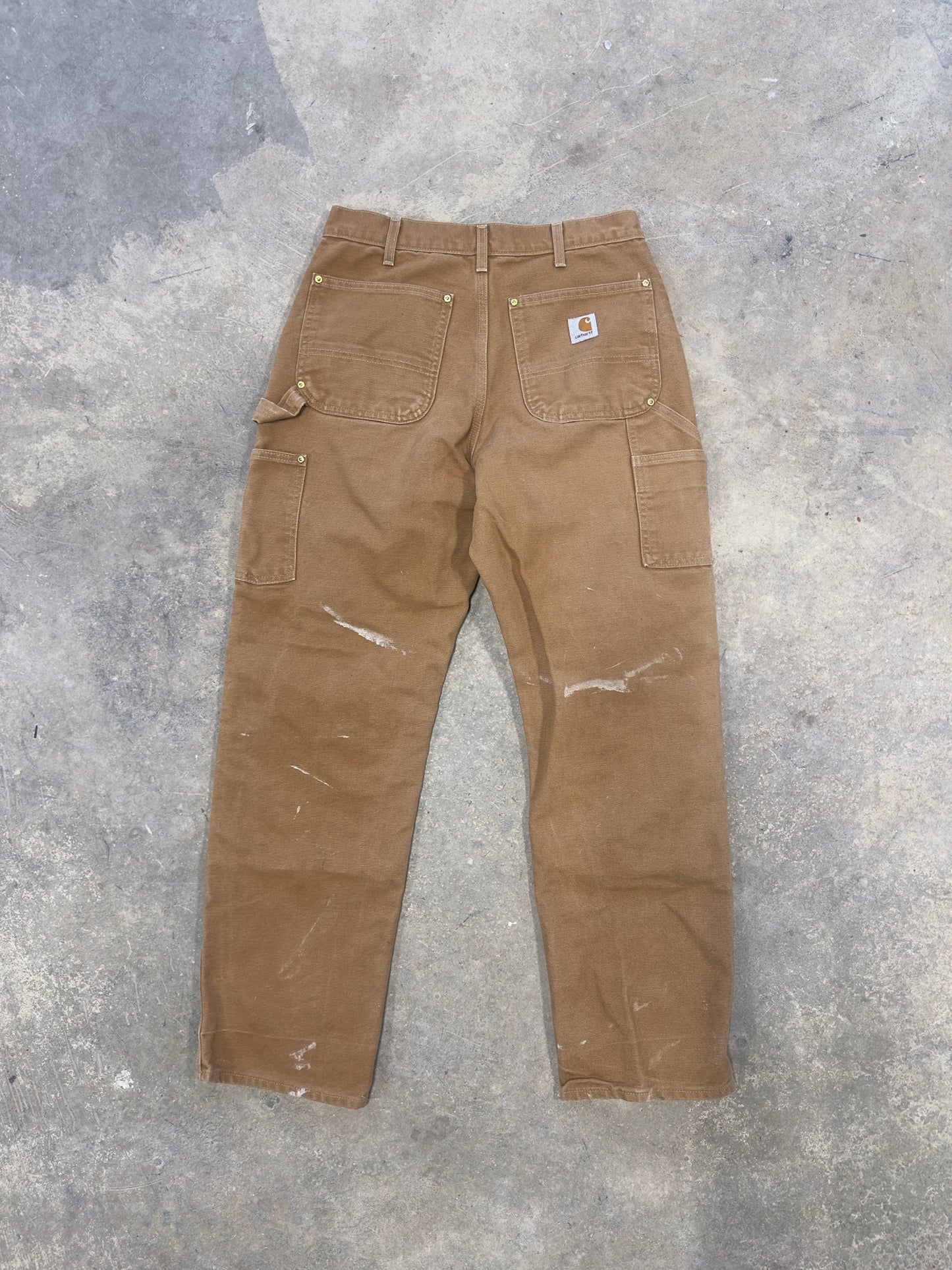 Vtg Carhartt Tan Double Knees Sz 32x32