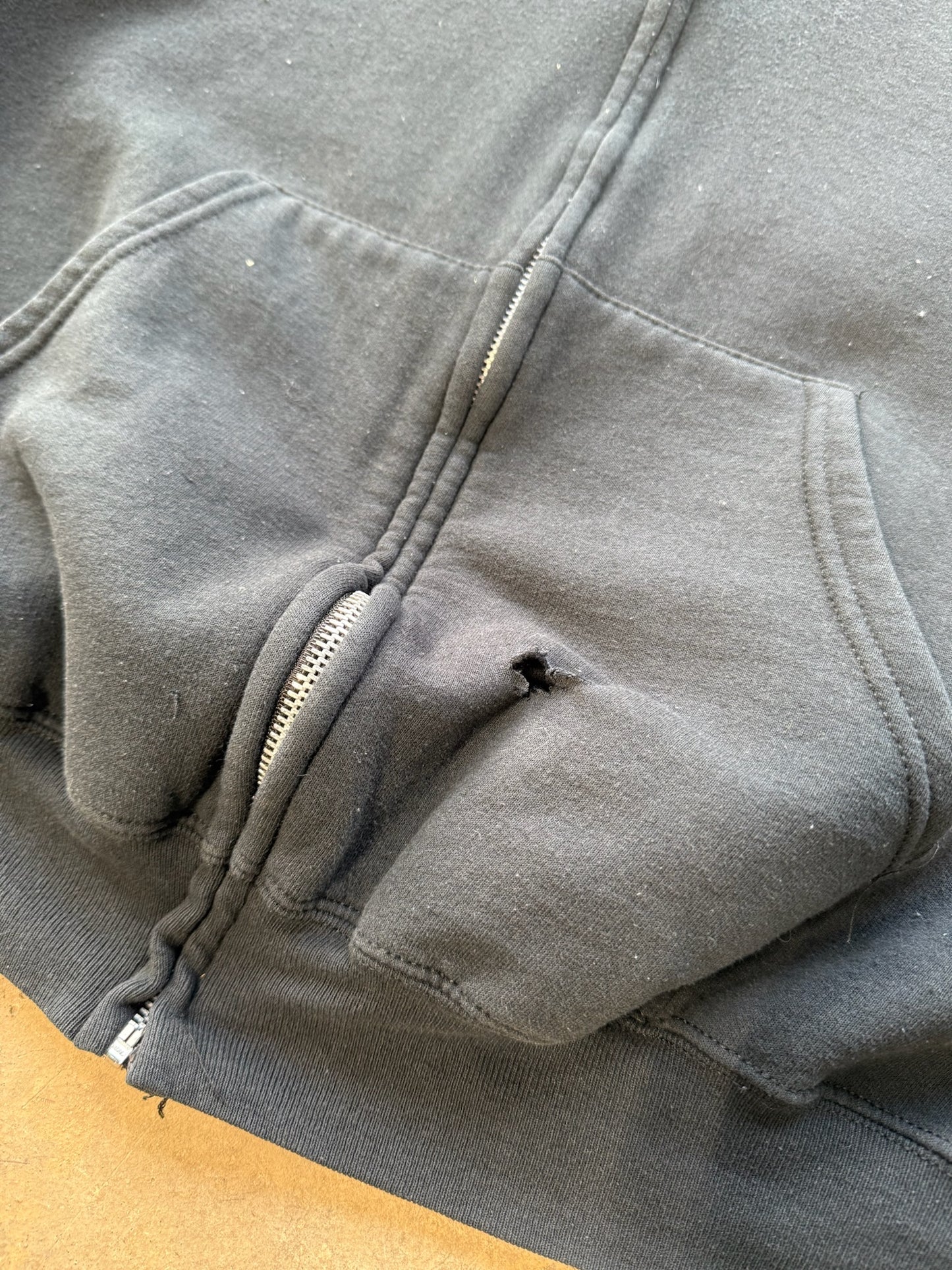 (XXL) 00s Jeff Benefit Biker Zip-Up Hoodie