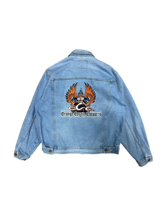 Y2K Orange County Choppers Denim Jacket Sz L