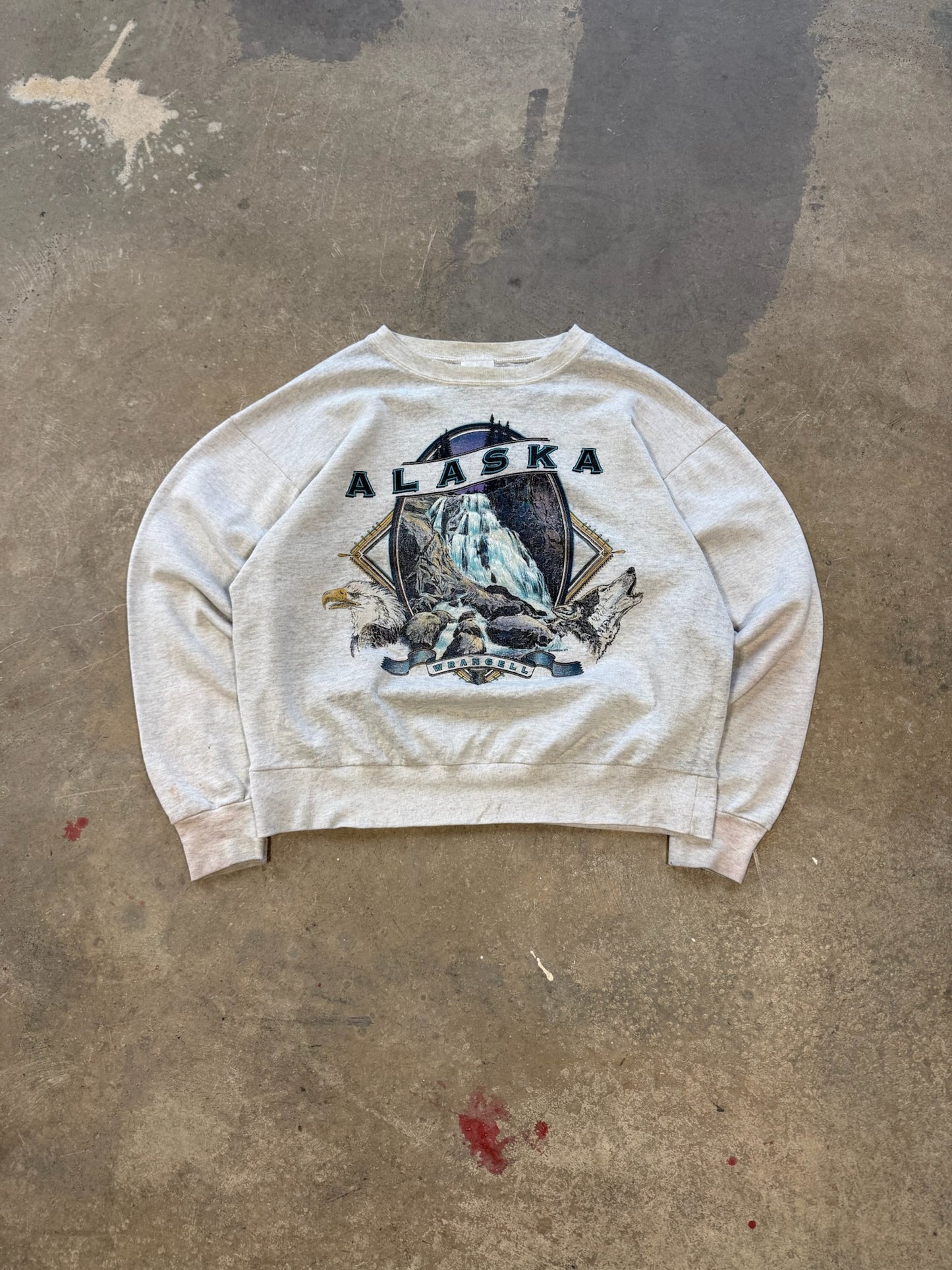 (L) 90s Alaska Wrangell Art Crewneck