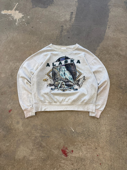 (L) 90s Alaska Wrangell Art Crewneck