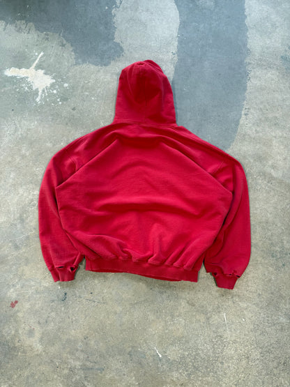 (XL) 00s Ohio State Buckeyes Distressed Hoodie Red