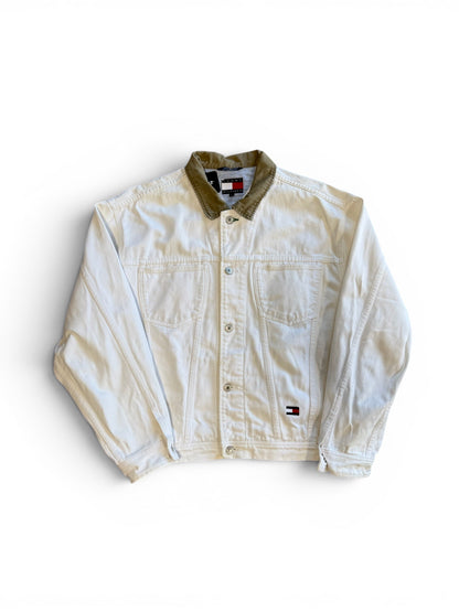 (L) Vintage Tommy Hilfiger Big Logo Denim Jacket
