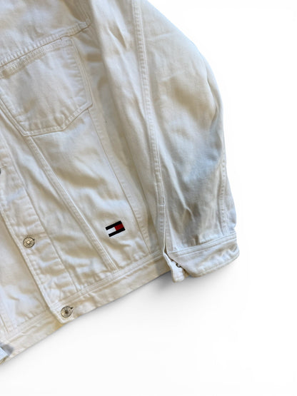 (L) Vintage Tommy Hilfiger Big Logo Denim Jacket