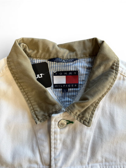 (L) Vintage Tommy Hilfiger Big Logo Denim Jacket