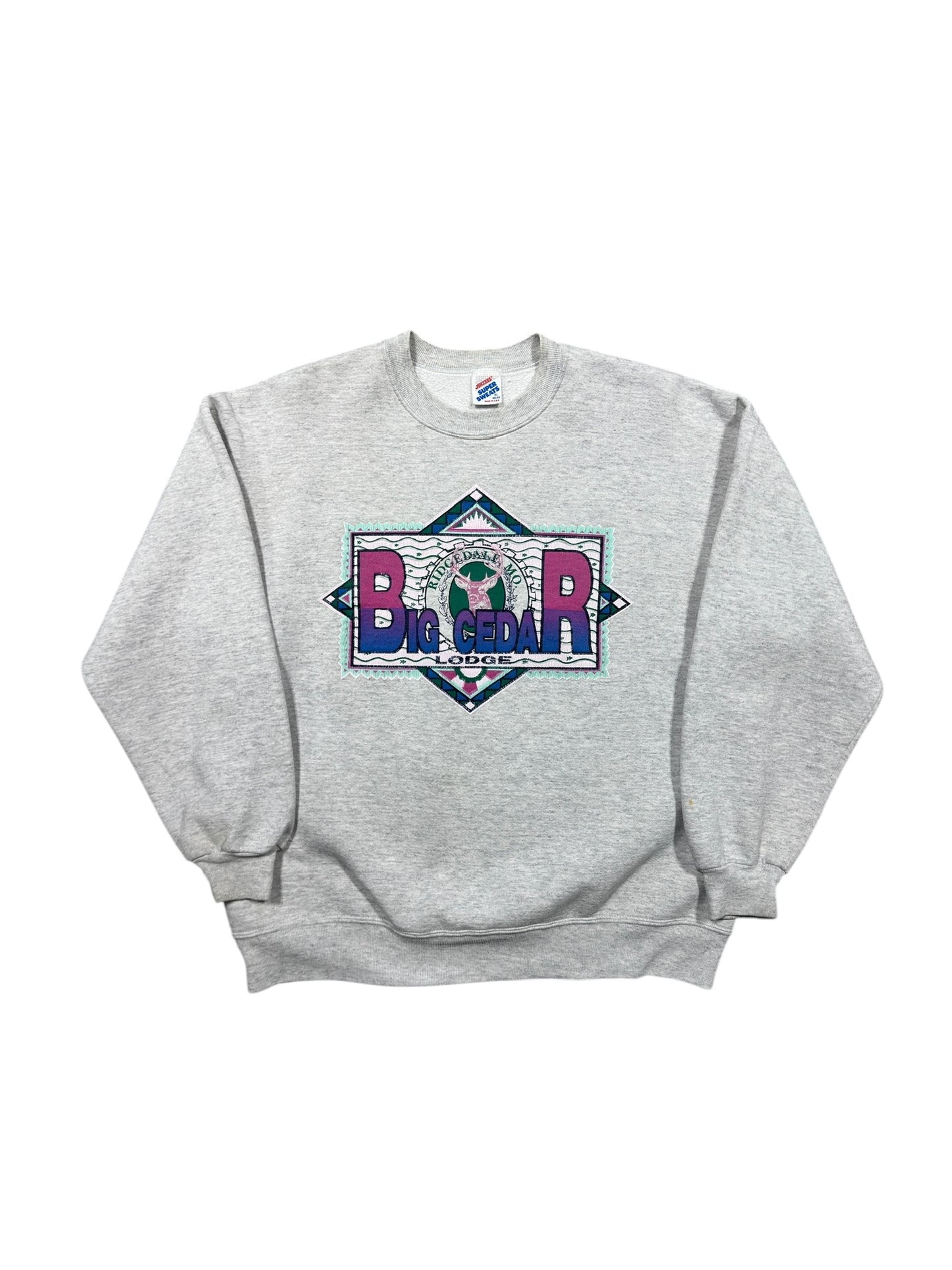 Vtg Big Cedar Lodge Grey Crewneck Sz XL