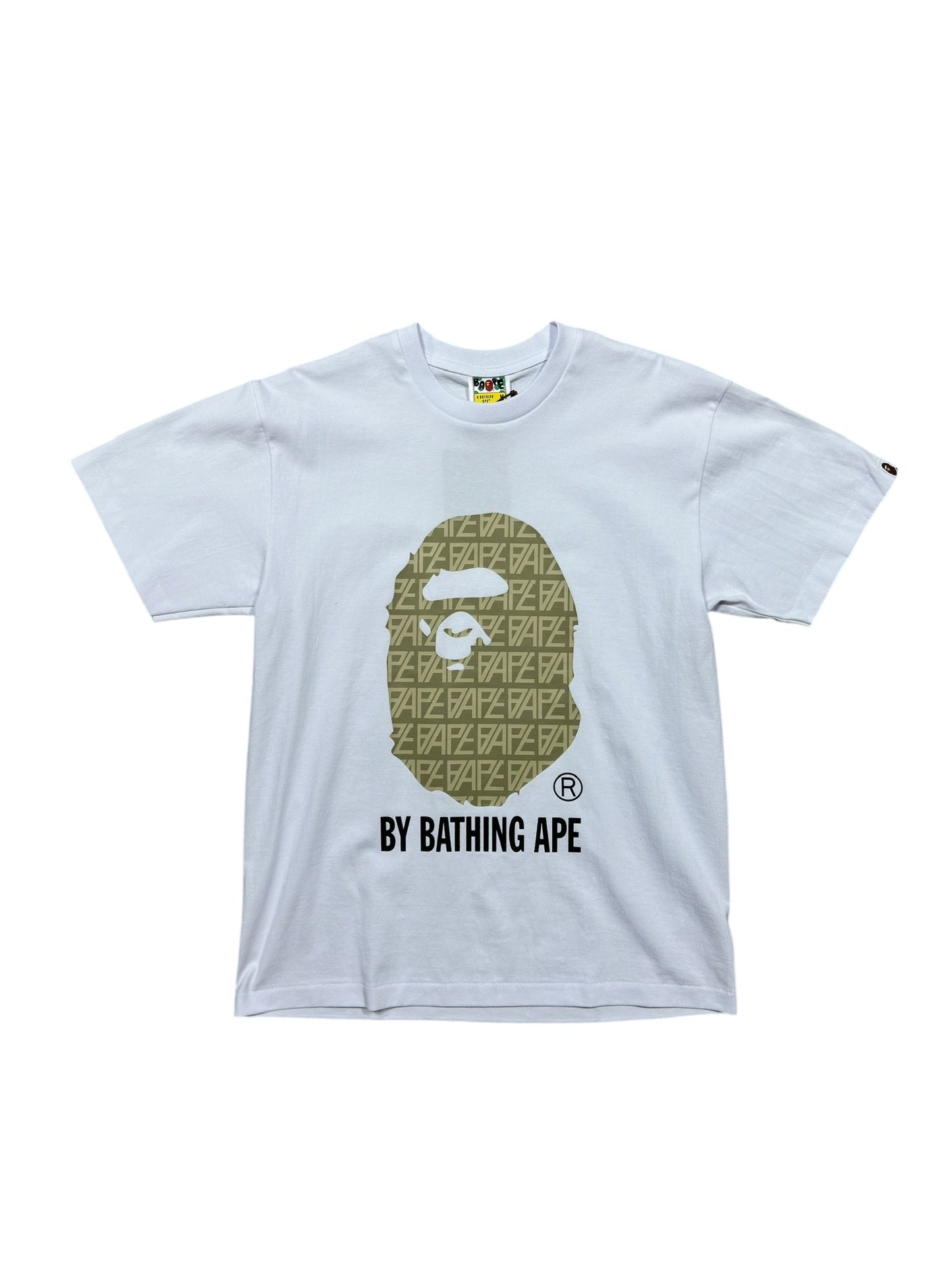 Bape Logo Monogram Tee White Sz M