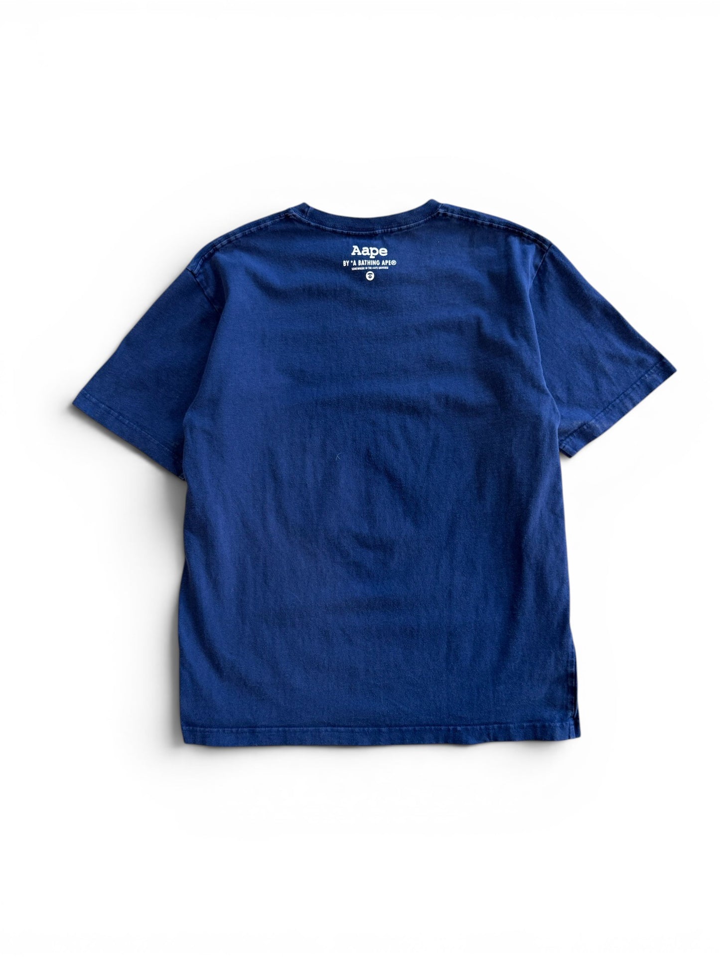 (L) Aape Now! Bape Navy T-Shirt