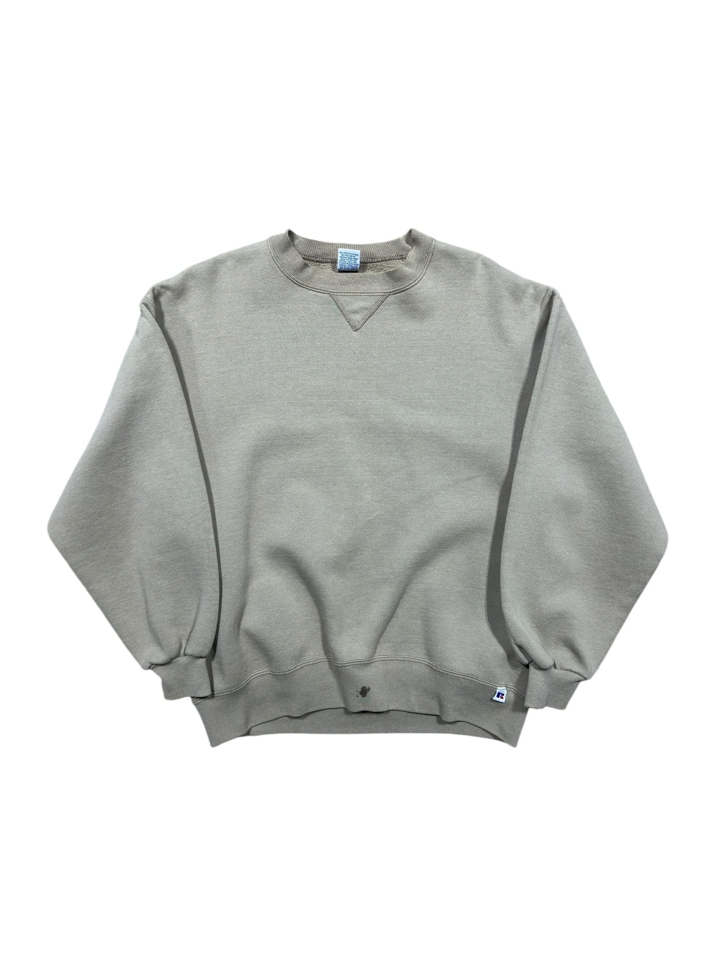 (L) 90s Russell Athletics Taupe Crewneck