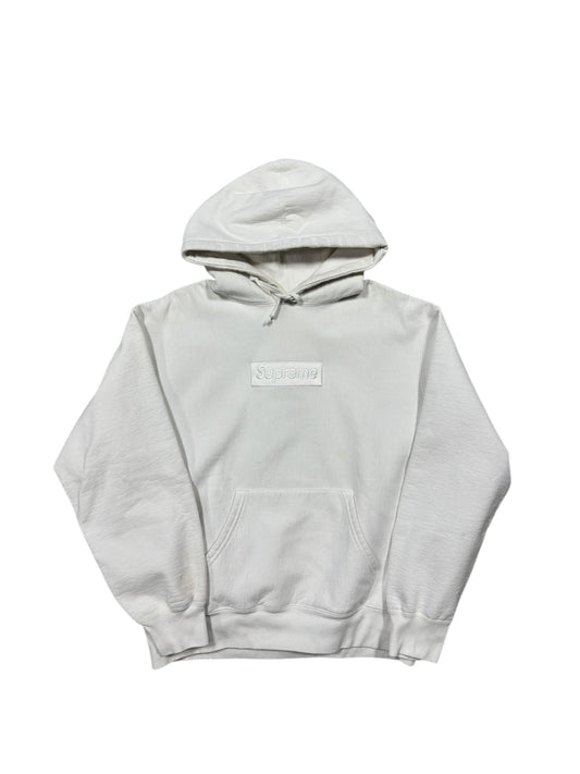 Supreme Box Logo Hoodie White FW23 Sz M