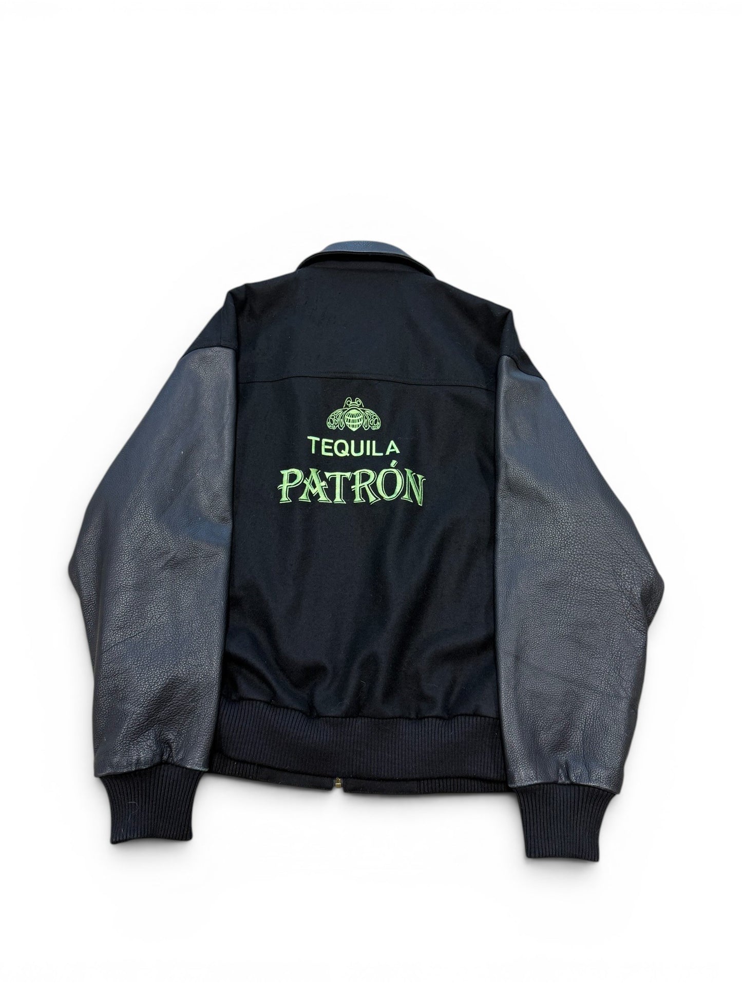 (L) Vintage Patron Tequila Leather Varsity Jacket