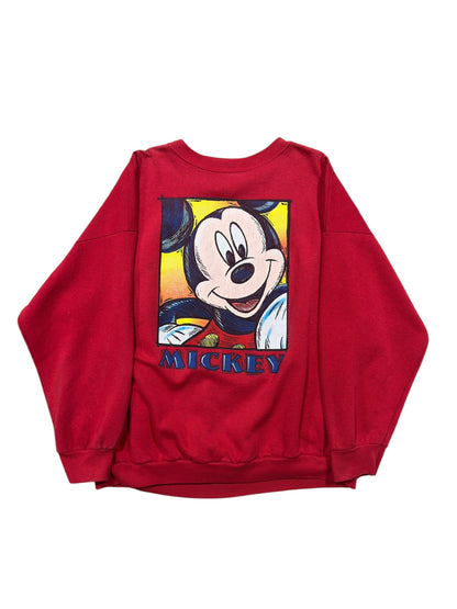 90s Mickey Mouse Red Crewneck Sz XXL