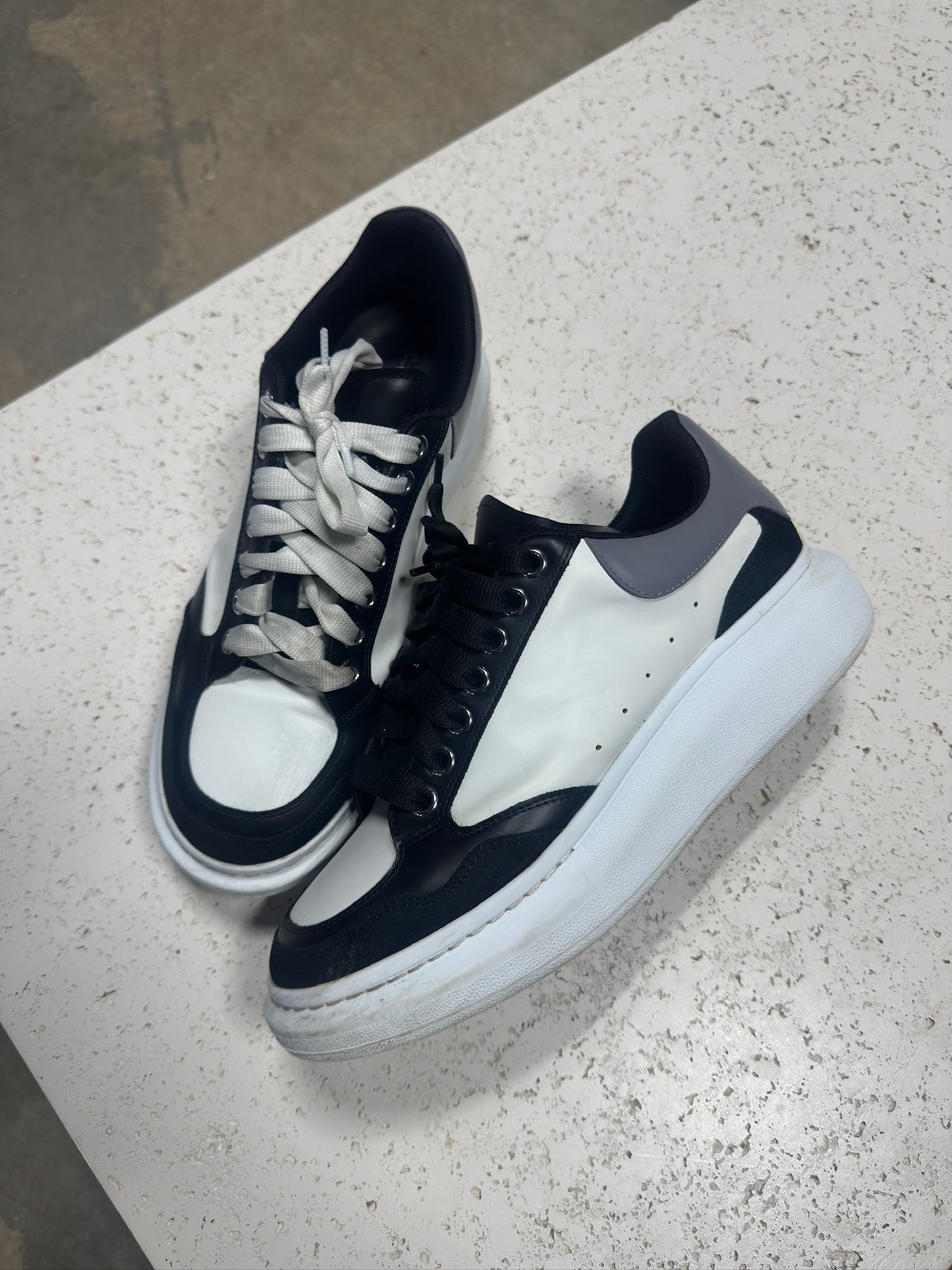 Alexander Mcqueen Oversized Sneaker Black/White Sz 10M