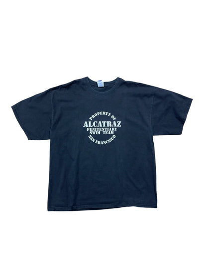 Vtg Alcatraz Swim Team Tee Black Sz XXL