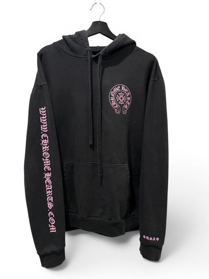 (L) Chrome Hearts Online Exclusive Pink Horseshoe Hoodie