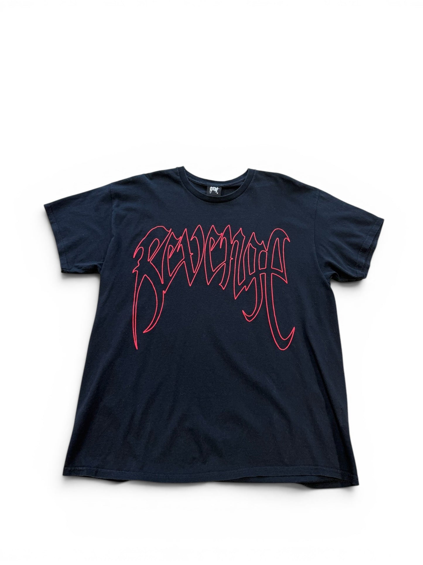 (XL) Revenge Script Tee Black