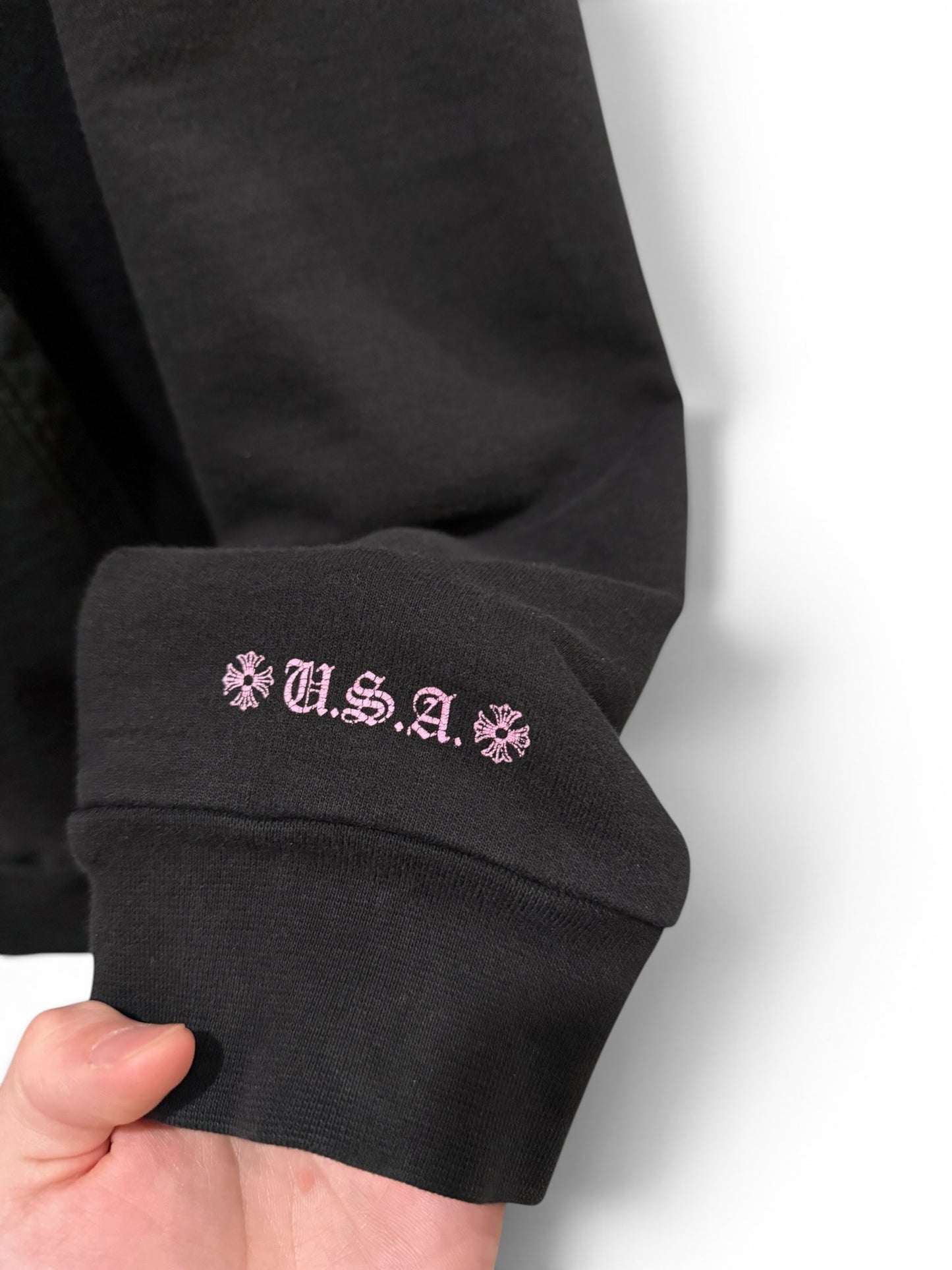 (L) Chrome Hearts Online Exclusive Pink Horseshoe Hoodie