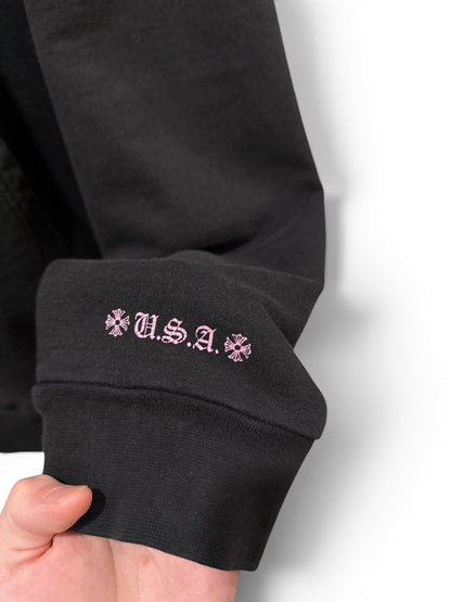 (L) Chrome Hearts Online Exclusive Pink Horseshoe Hoodie