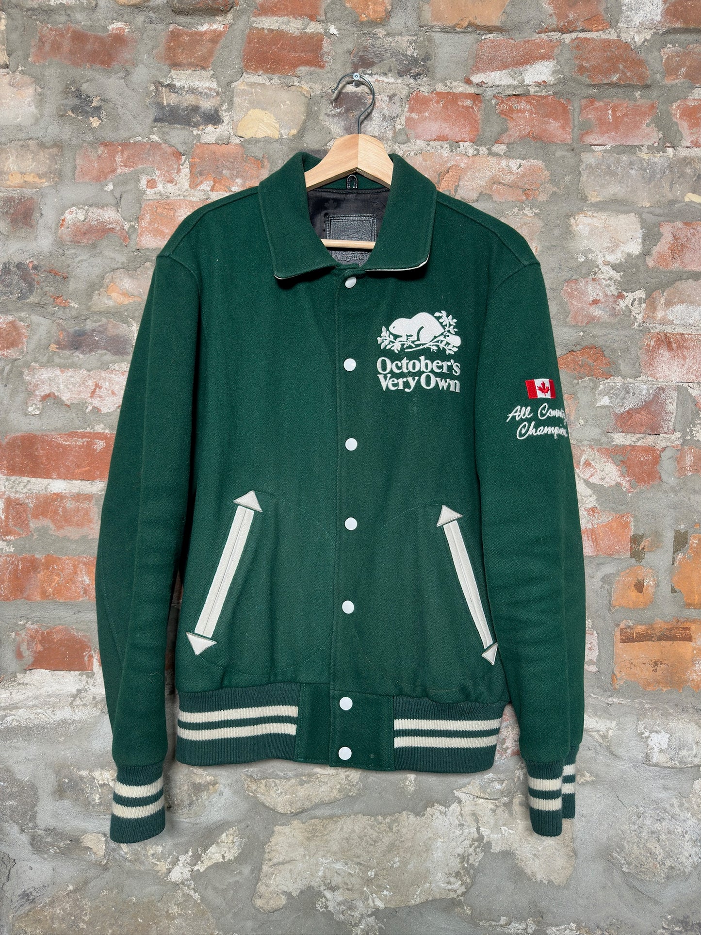 OVO x Roots Varsity Jacket Green Sz M