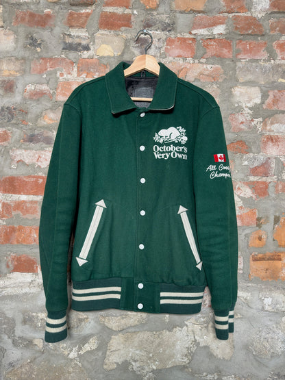 OVO x Roots Varsity Jacket Green Sz M